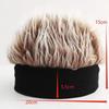Autumn And Winter Integrated Wig Hat Male Landlord Hat Plush Retro Street Spoof Brimeless Hipster Knitted Trendy Brand