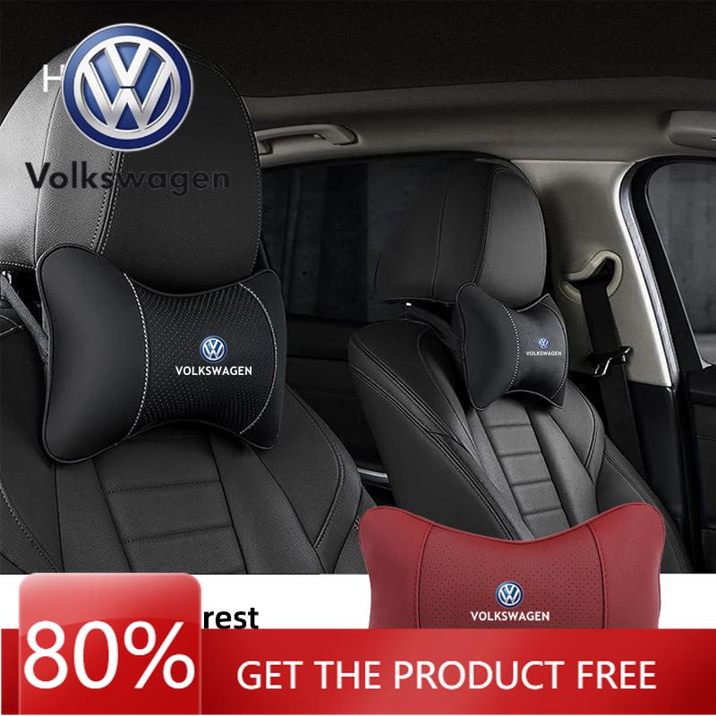 For VOLKSWAGEN VW Car Accessories Seat Headrest Auto Logo Neck Pillow For Volkswagen VW Polo Golf Tiguan Passat Touareg Magotan