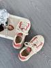 Leather trendy shoes shell head thick sole casual niche splashing ink dissolving board shoes women's spring new models