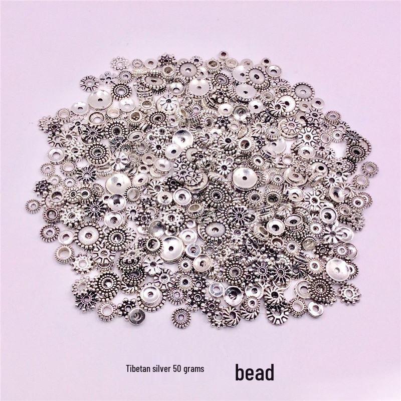 Tibetanisches Silber Florale Anhänger, Abstandshalter & Quasten für DIY Armbänder