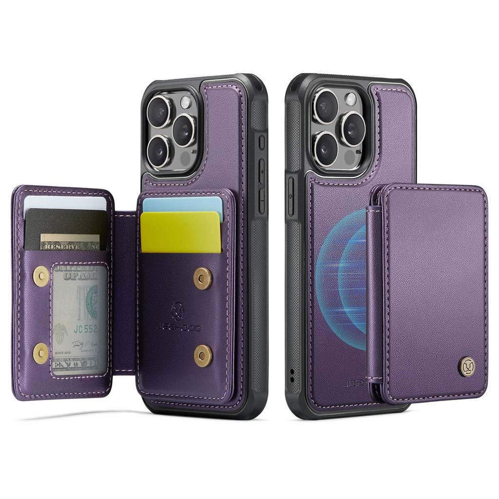 Magnetische 2-in-1 Abnehmbare für iPhone 15 14 13 12 11 Pro Max XS Max XR SE 7 8 Brieftaschenhülle mit Kartenhalter, RFID-blockierende Klapphülle