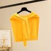 Striped Knitted Shawl Thin Warm Shoulder Wrap Trendy Shoulder Protection Scarf  Korean Style