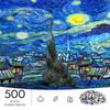 500pcs/Puzzle Game for Endurance And Logic Training - Exquisite Puzzle - (Twisted Nighttime Steeple Town And Gnarled Distant Mountains) Suitable for L