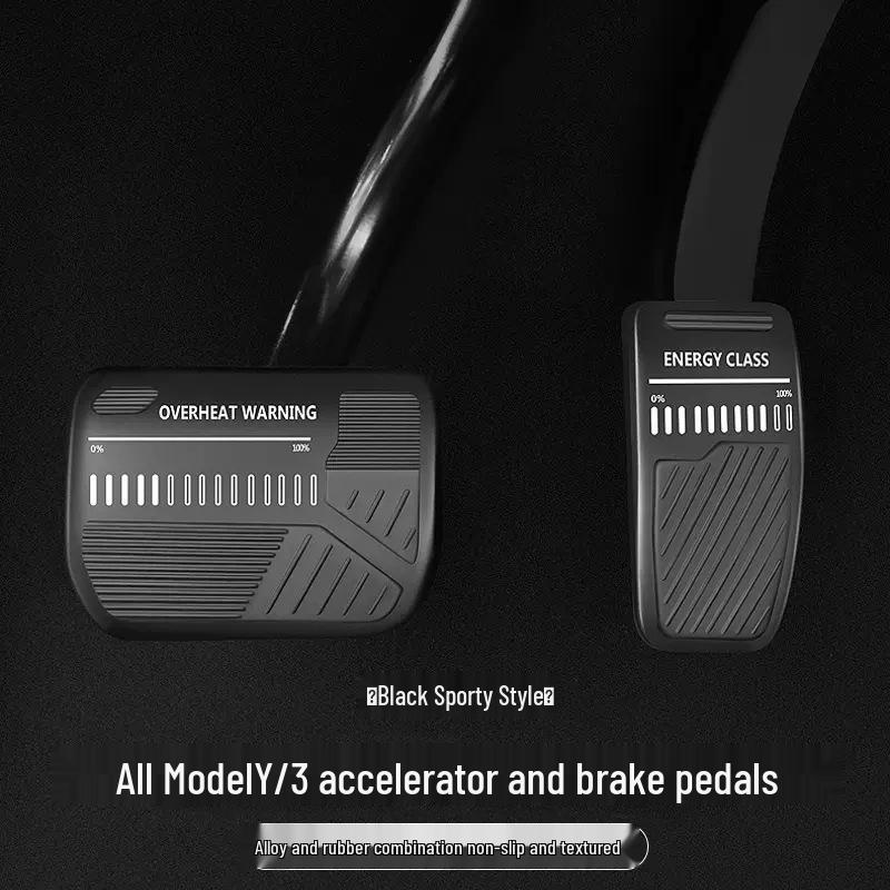 Tesla Model 3 YL Anti-slip Pedal Covers - Metal Accelerator & Brake Accessories