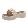 Slippers Women's Summer Wear 2025 New Fashion Thick-bottomed Muffin Sandals Internet Celebrity Super Fire Beach Folds