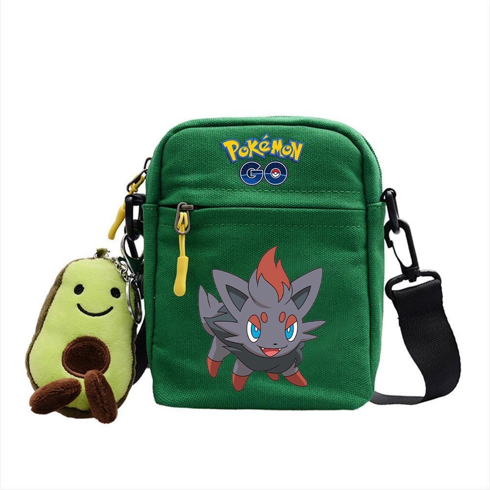Plecak z anime Pokemon Mała płócienna torba na ramię z kieszenią na zamek do codziennego użytku