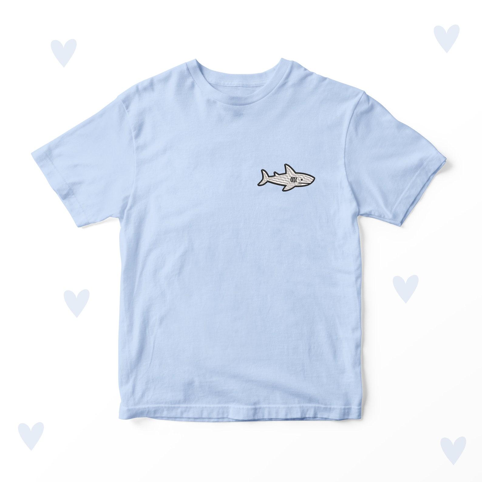 Embroidered Shark Kids T-Shirt, Sea Aquarium Clothing 120