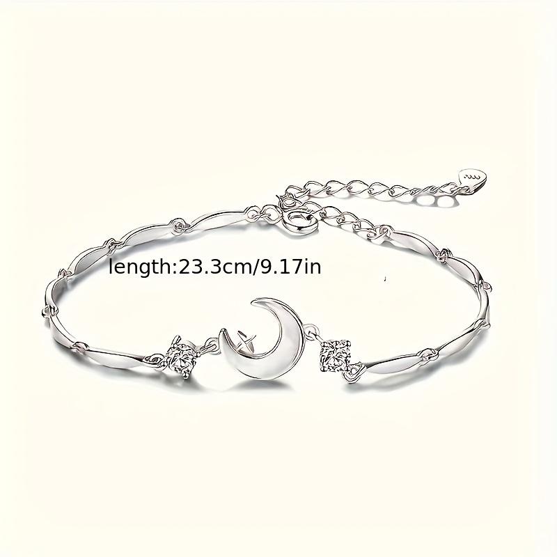 Pure Silver Women's Fashion Bracelet Gentle and Luxurious Moon Bracelet The First Choice for Gift Giving