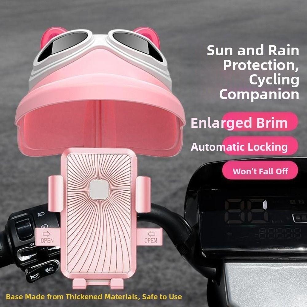 Waterproof Motorcycle Mobile Phone Holder With Sun Visor Electric Bicycle Phone Bracket  Sport Bike