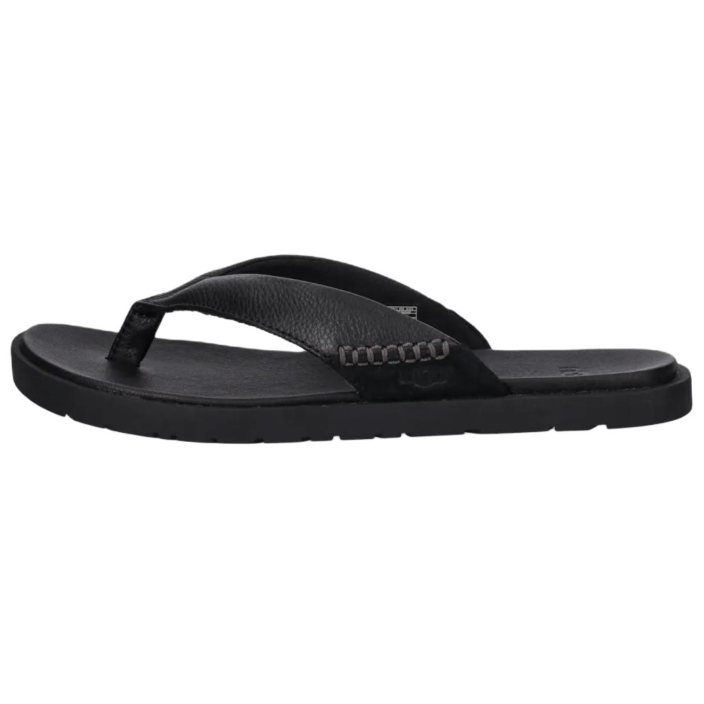 UGG Seaside Fashionable Rubber Sole Anti-Wear Flip Flops Men Footwear Black 1166610-BLK