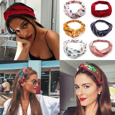 Böhmische Damen Blumen Stirnband Mädchen Mode Bandanas Weicher Turban Haarband Elastische Kopfbedeckung Kopftuch Haaraccessoires