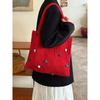 Mori Lazy Hollow Knitted Bag 2025 New Niche Design Shoulder Bag Commuter Tote Bag Shopping Bag