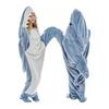 [Limspace] Shark Sleeping Bag Sleeping Bag Kigurumi Pajamas Room Wear Cute Hookah Flannel Shark Soft and Comfortable Warm Flannel Shark Blanket Room