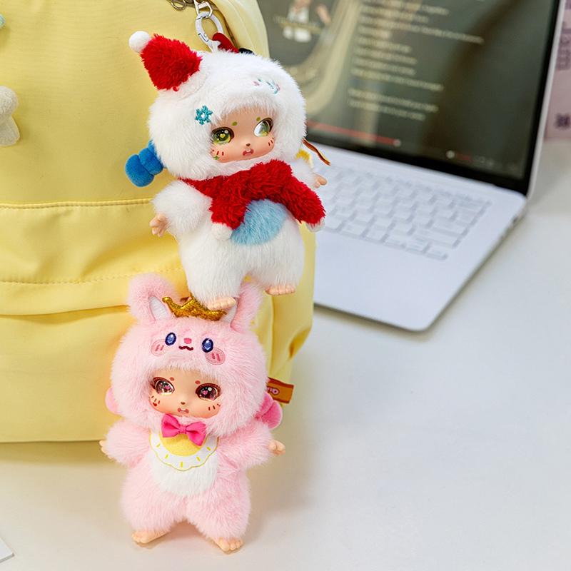 Dreamer Series Plush Keychain Cute Vinyl Face Doll Fluffy Soft Filling Animal Pendant Kawaii Packaging Decor and Collection Toys