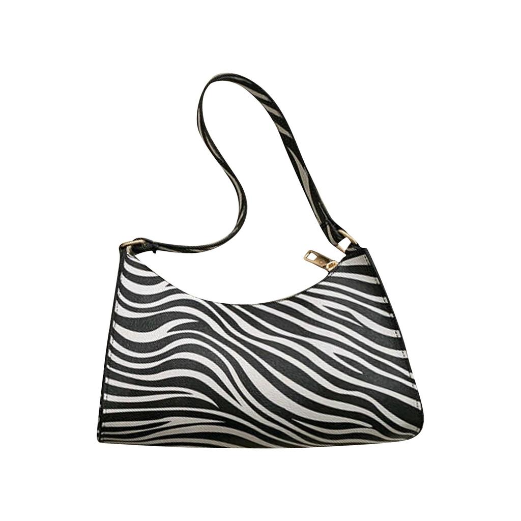 Damen PU-Leder Handtaschen Mode Druck Schulter Unterarmtasche