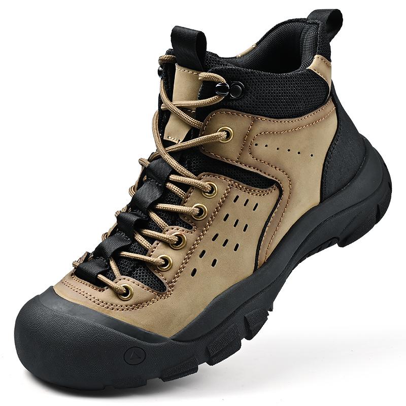 Men s Winter Outdoor Mountaineering Shoes Men s Thick soled Anti slip Baotou Hiking Shoes Men 38