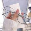 Women’s Oval Frame Fashion Glasses  Minimalist Styl Metal Hinges