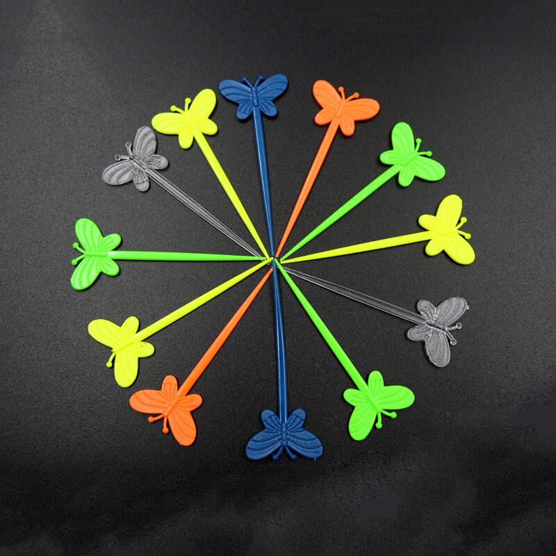 Pabei Disposable Plastic Butterfly Fruit & Dessert Picks