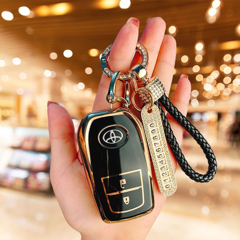 Spezielles Toyota Leiling Doppelmotor E + Autoschlüsselset Ling Put HARRIER Hülle Corolla Sharp Put Vorne Landa Schnalle