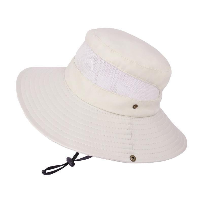 New Summer Mesh Breathable Bucket Hat Men's Outdoor Hiking Hat Women's Big Brim Sun Hat Benny Hat