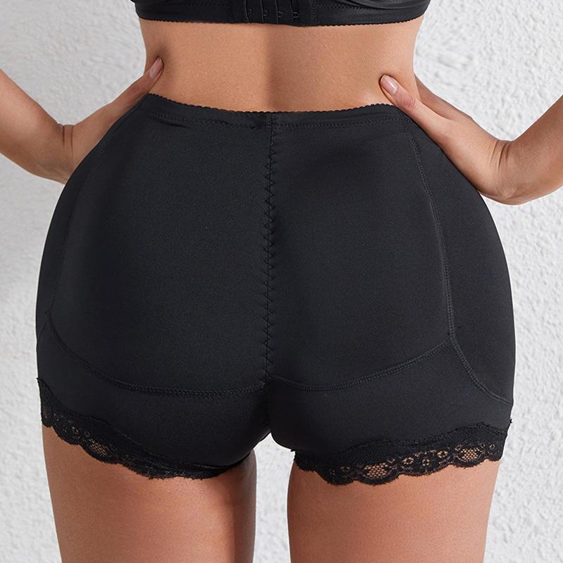 Hip-lifting Pants Women's Bottoms, Buttocks, Hips, Fake Butt Panties, Body Sculpting, Flat-angle Belly Pants, Lace Edge with Hip Pads