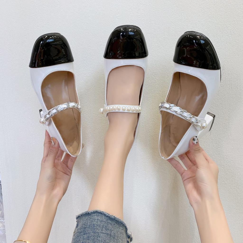 Fashion Versatile and Beautiful Retro Mary Jane Shoes Women's Shoes 2025 Spring and Summer New French Xiaoxiangfeng Single Shoes Women