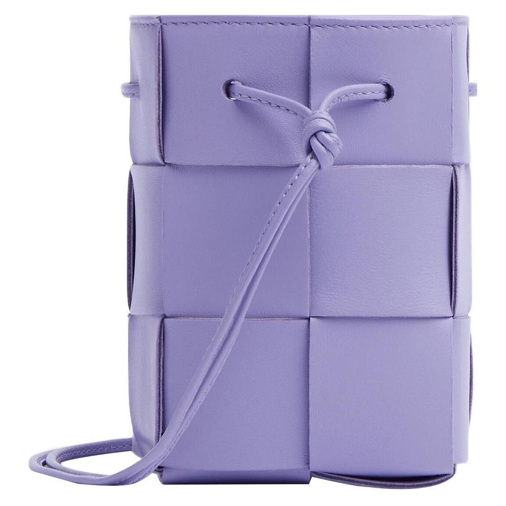 New Bottega Veneta CASSETTE Pillow Bag Sheepskin Bucket Bag, Shoulder Bag, Crossbody Bag Mini Women's Wisteria Purple 680217VCQC44215