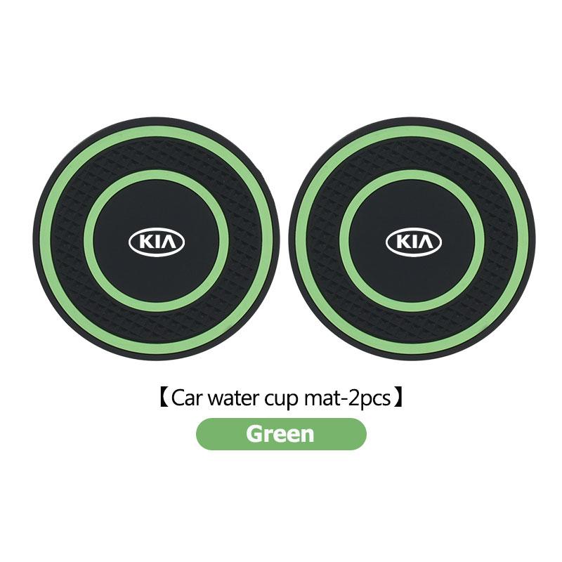 MYMX8 For KIA 2PC Car Coaster Water Cups Slot Non-Slip Pads Auto Interior Accessories Cerato Proceed Venga Stonic Picanto Sorento K5