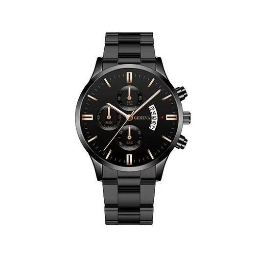 Source A Large Number Of Three-Eye Six-Pin Calendar Steel Belt Men'S Watch