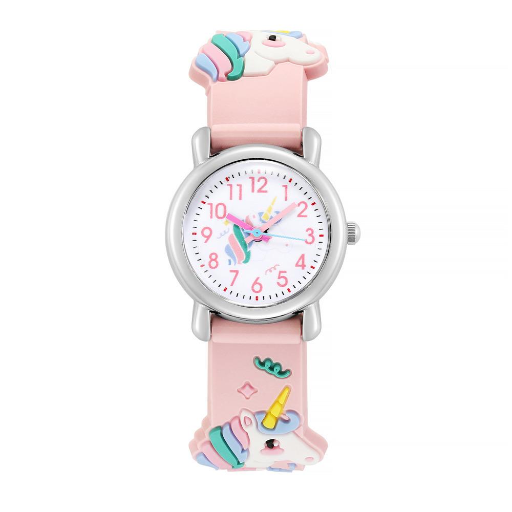 1pc-Cute Unicorn Pattern Children's Cartoon Watch Boys and Girls Cute Cartoon Quartz Watch Christmas, Birthday Gifts