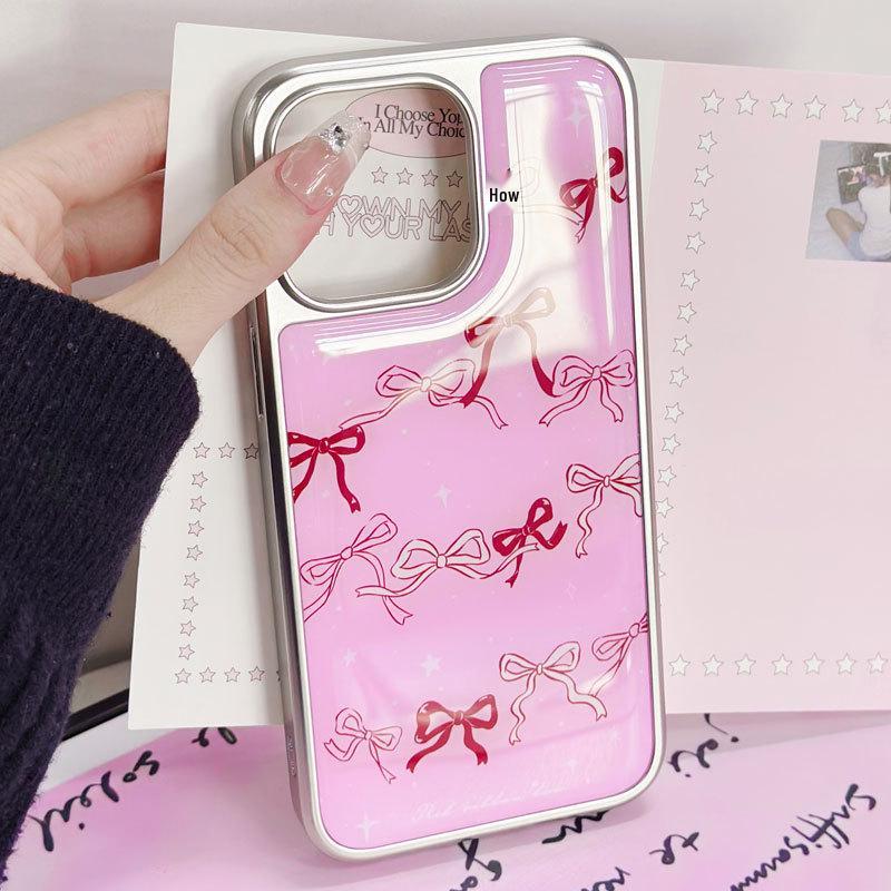 Zhitai Electroplated Silver Edge Drip iPhone 15 Pro Max & Huawei P70 Case