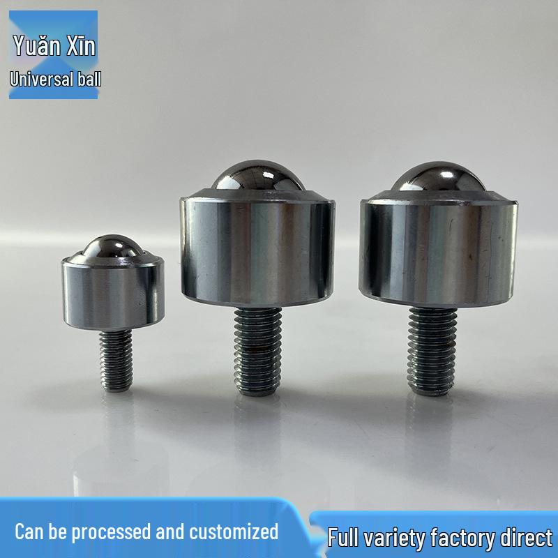 Heavy Duty Universal Cylindrical Ball Roller Wheel with Stem and Screw