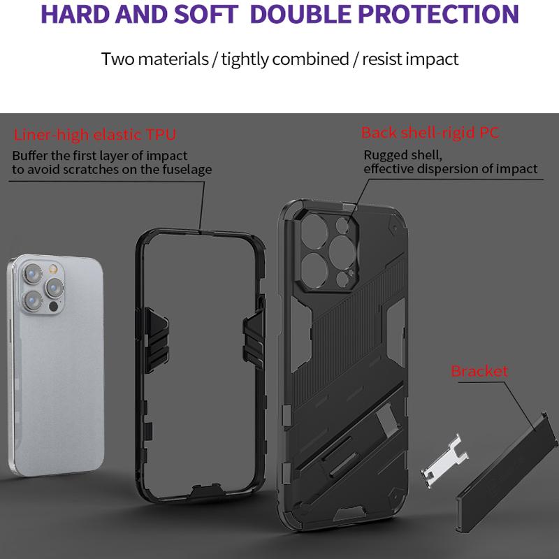Shockproof Case For iPhone 14 15 Pro Max Cover Apple iPhone 11 12 13 Mini XS XR X 6 7 8 Plus 6S Phone Case Armor Hard Back Coque