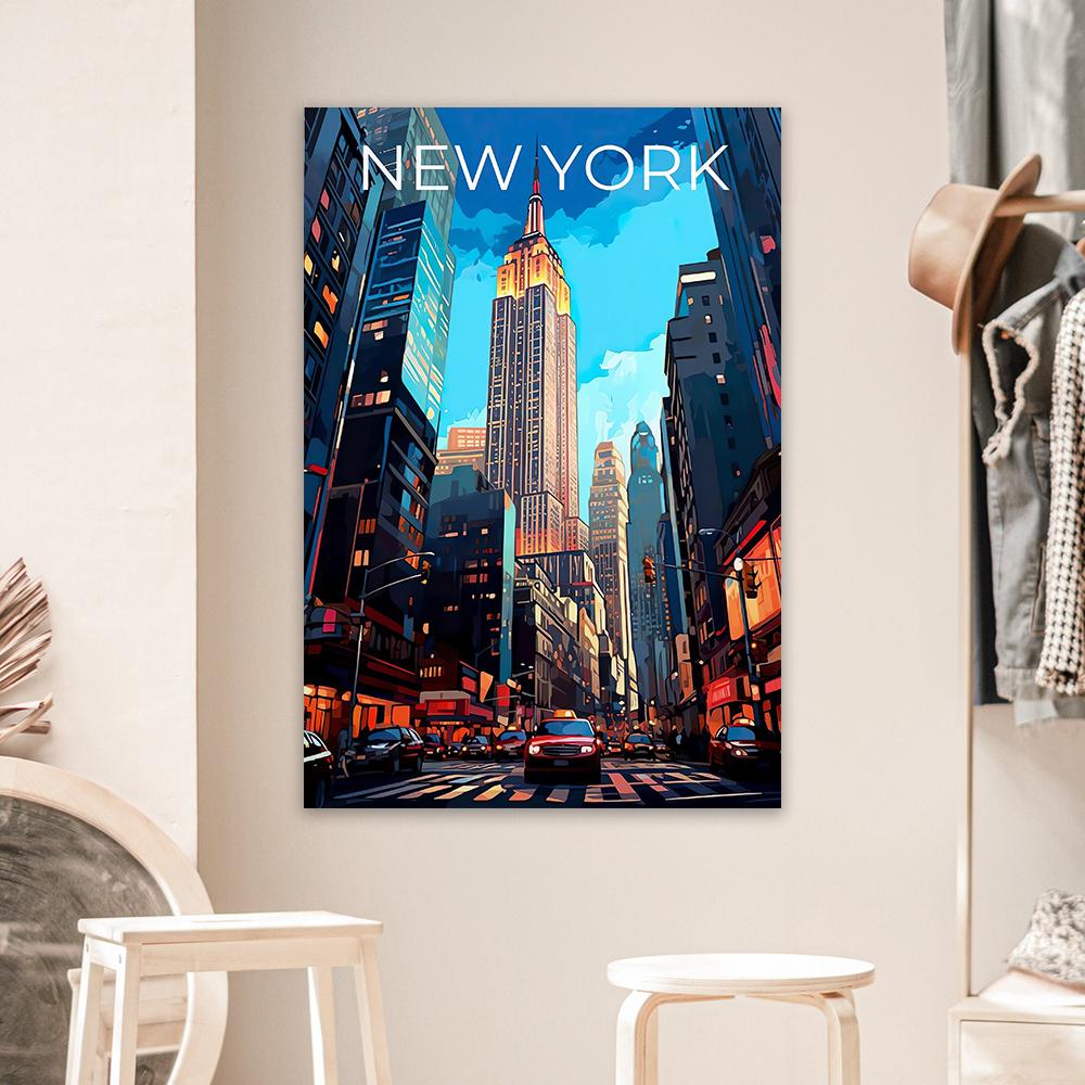 New York City travel print United States Poster Statue of Liberty Art New York print Canvas Painting Travel Poster New York Art