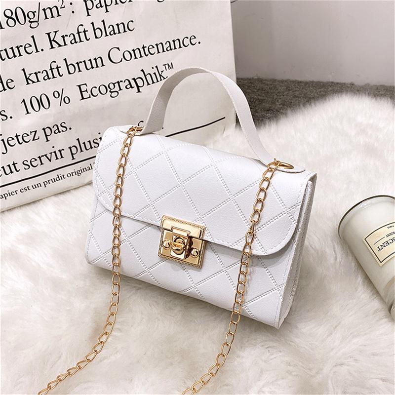 Dámská móda Reliéfní PU kůže Taška přes rameno Řetězová Ležérní crossbody kabelka