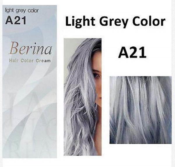 

Фарба для волосся Berina A21 Grey Silver HAIR DYE COLOR Крем 1 x Short - Medium Length сірий
