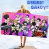 My Hero Academia Print Beach Towel, Large Soft Quick Dry Towel for Beach Camping Swimming