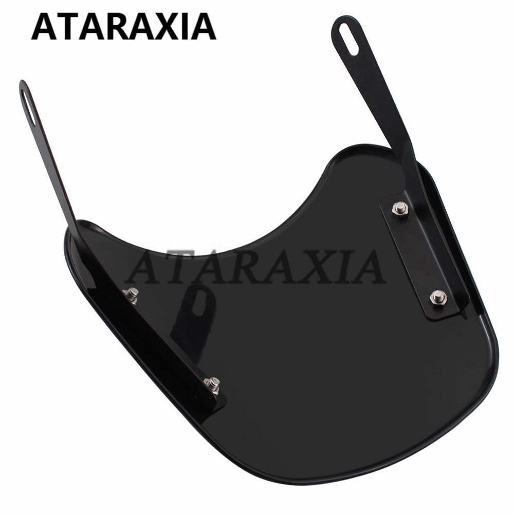 Motorcycle Windshield Wind Deflector Windscreen Universal 6.5"-9.45" Headlight Fairing for Harley Honda Yamaha Kawasaki