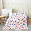 Stars Print Throw Blanket Cute Star Pattern Soft Breathable Fleece Blanket Watercolor Geometric Fuzzy Blanket for Sofa Bed Couch