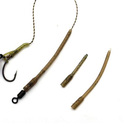 20PCS Acessórios para pesca de carpa Manga de anzol Mangas anti-emaranhamento Alinhador de linha para equipamento de pesca de carpa Cabelo Ronnie Rig Terminal Tackle