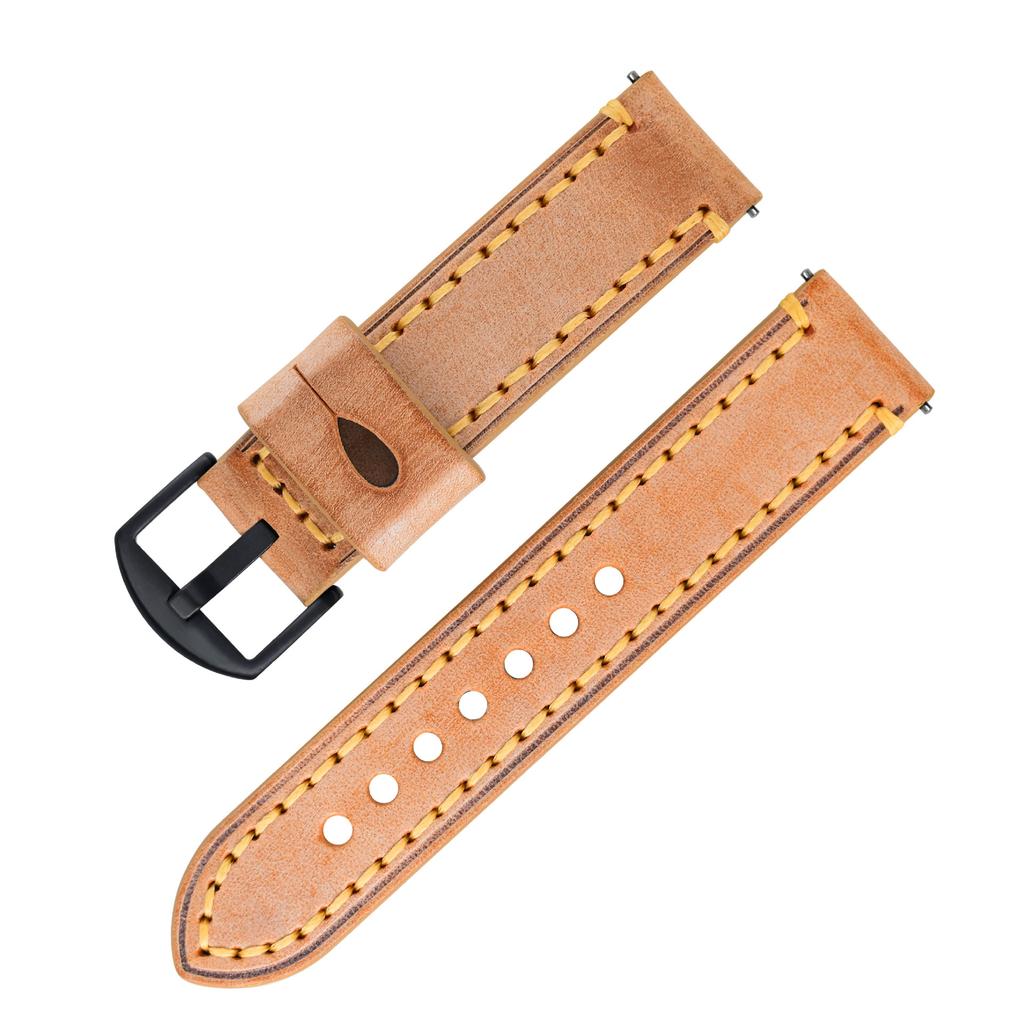 Oil Edge Horse Reins Leather Watch Strap for Green Water Ghost Mechanical Watch Strap 20mm 22mm 24mm 26mm