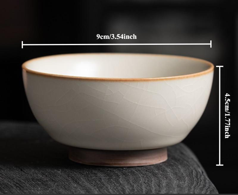 

Ru Klin Master Cups Ceramic Tea Bowl Small Tasting Mugs Chinese Kung Fu Gongfu Teaware Sets Household Drinkware Tea Ceremony