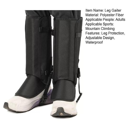 1 Pair Outdoor Leg Gaiter Adjustable Men Women Hiking Climbing Skiing Hunting Sand Snake Guard Snow Boot Shoe Gaiter Leg Protector Cover