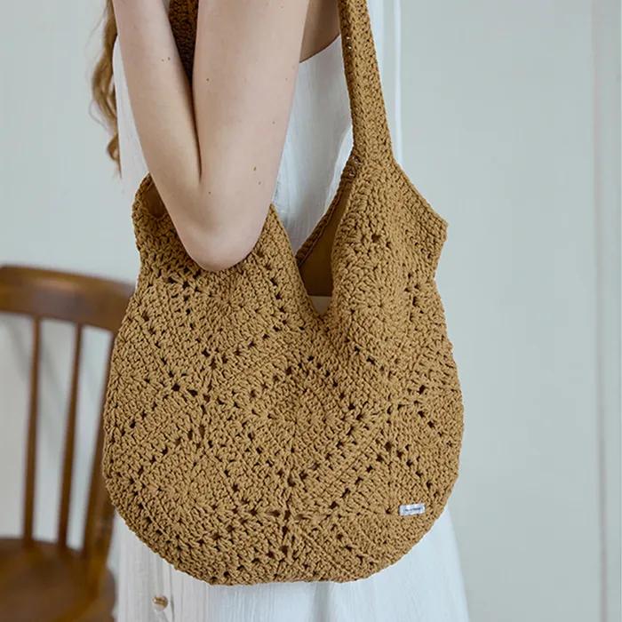 Giovanna Crochet Knit Shoulder Bag - 2 Colors