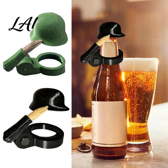 Funny Beer Bottle Caps 2Pcs Soldier Helmet Caps Plastic Toppers for Standard Crack Resistant Bottles Reusable Salute Cap Party BBQ Beverage