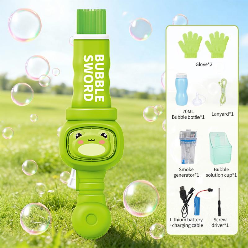 Cute Animal Smoke Bubble Machine Colorful Lighting Bubble Blowing Machine Elastic Bubble Fog Magic Wand Summer Party Ourdoor Toy