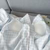 Women's Summer Cartoon Pajama Set: Short-Sleeved, Thin, 3-Piece with Chest Pads Suitable for Home or Outdoor Wear