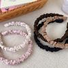 New Solid Silky Satin Pleats Headbands for Woman Girls Elegant Hair Hoop Wash Face Hair Band Fashion Hair Accessories