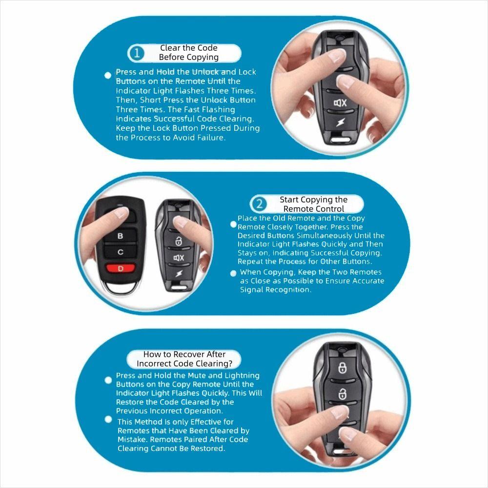 Cloning Code RF Transmitter 4 Keys Wireless Controller Duplicator Door Remote Control  Garage Door