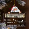 Christmas Hanging Pendant Transparent Santa Claus Decor Thick Money Holder Wallet Festive Christmas Tree Decoration New Year